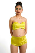 Citron Satin Inner Co-Ord Set – Elevated Baselayer | VybTheory