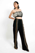Eclipse Ruffle Co-Ord Set – Noir Contrast Chain Edit | VybTheory (Copy)