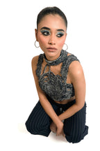 Braided Denim Sculptural Crop Top – Deconstructed Statement | VybTheory