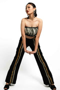 Eclipse Ruffle Co-Ord Set – Noir Contrast Chain Edit | VybTheory (Copy)