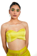 Citron Satin Bralette – Sleek Underlayer | VYB Theory