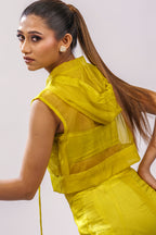 Citron Hooded Sleeveless Jacket – Translucent Utility Edit | VybTheory