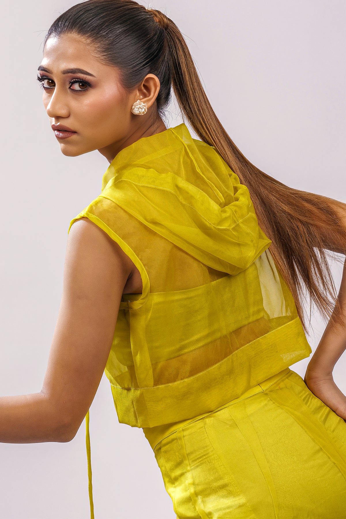 Citron Hooded Sleeveless Jacket – Translucent Utility Edit | VybTheory