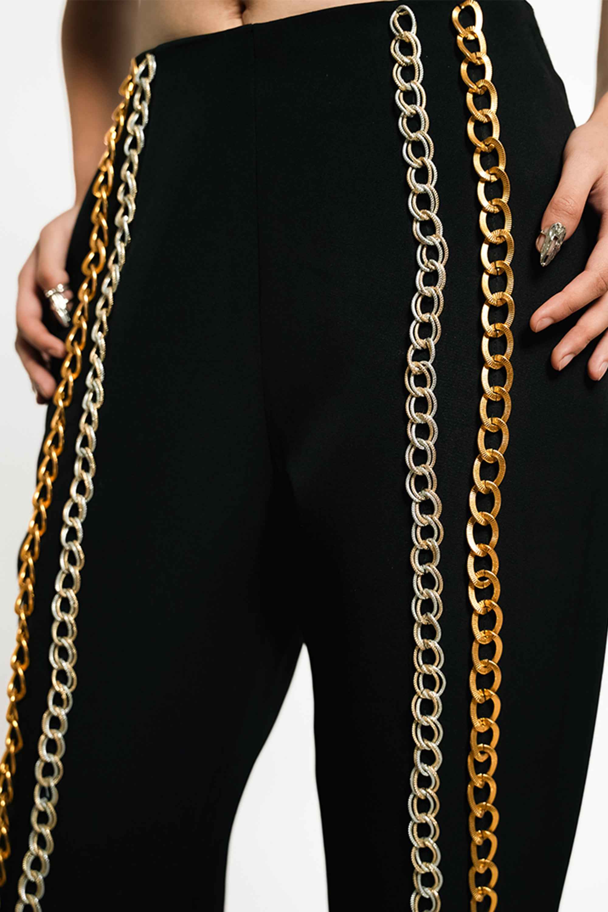 Eclipse Ruffle Co-Ord Set – Noir Contrast Chain Edit | VybTheory (Copy)