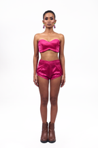 Hot Pink Satin Inner Bottom – Sleek Foundation Layer | VybTheory