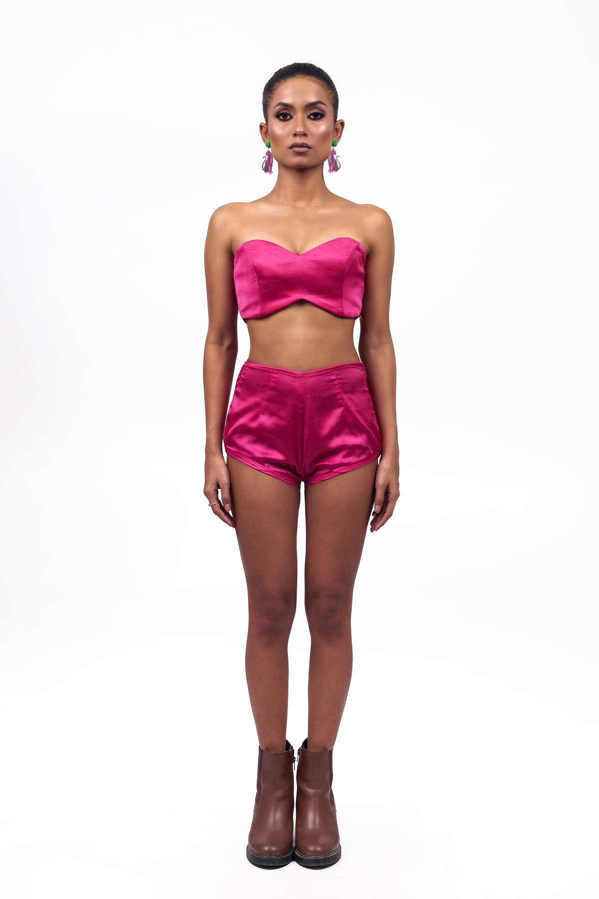 Hot Pink Satin Inner Bottom – Sleek Foundation Layer | VybTheory