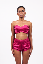 Hot Pink Satin Inner Co-Ord Set – Elevated Baselayer | VybTheory